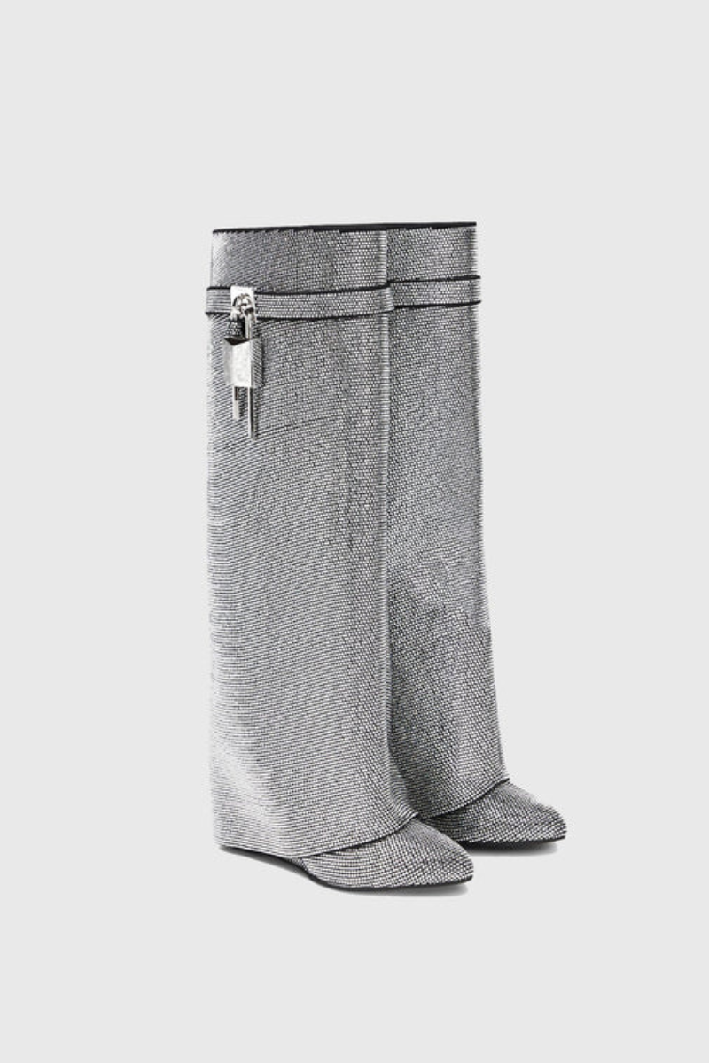 Givenchy Shark Lock Strass Knee - High Boots