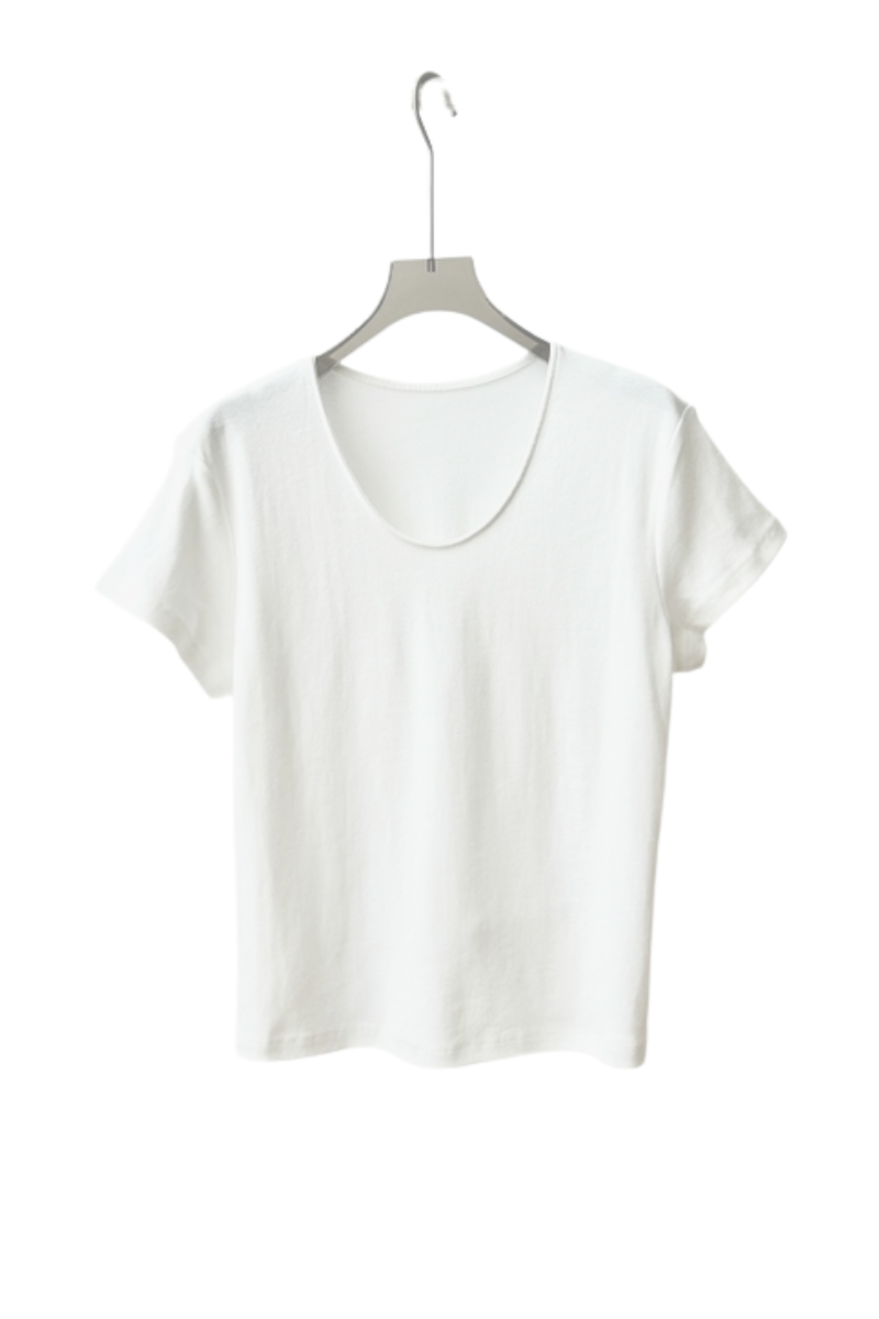 Max Simple Rolled Edge Basic Top Black