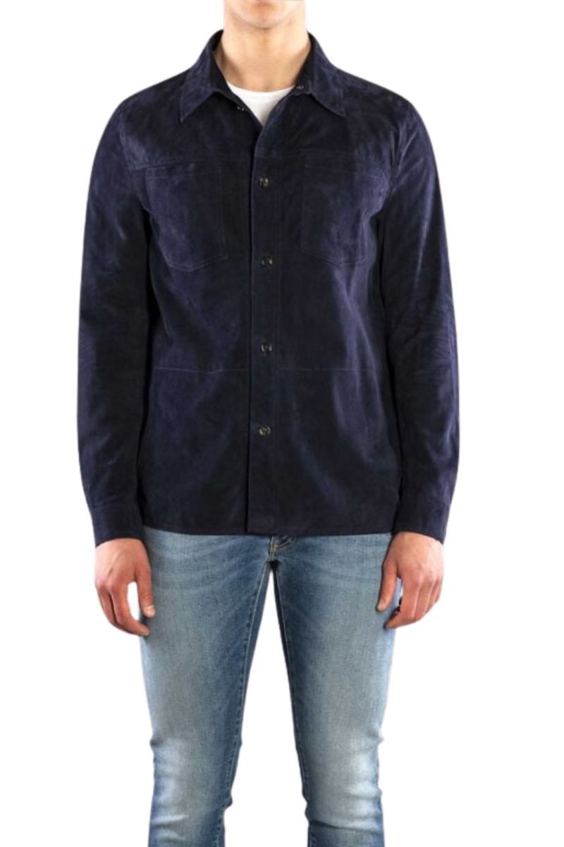 MooRER BOBBIO-URG Long Sleeve Shirt Blu