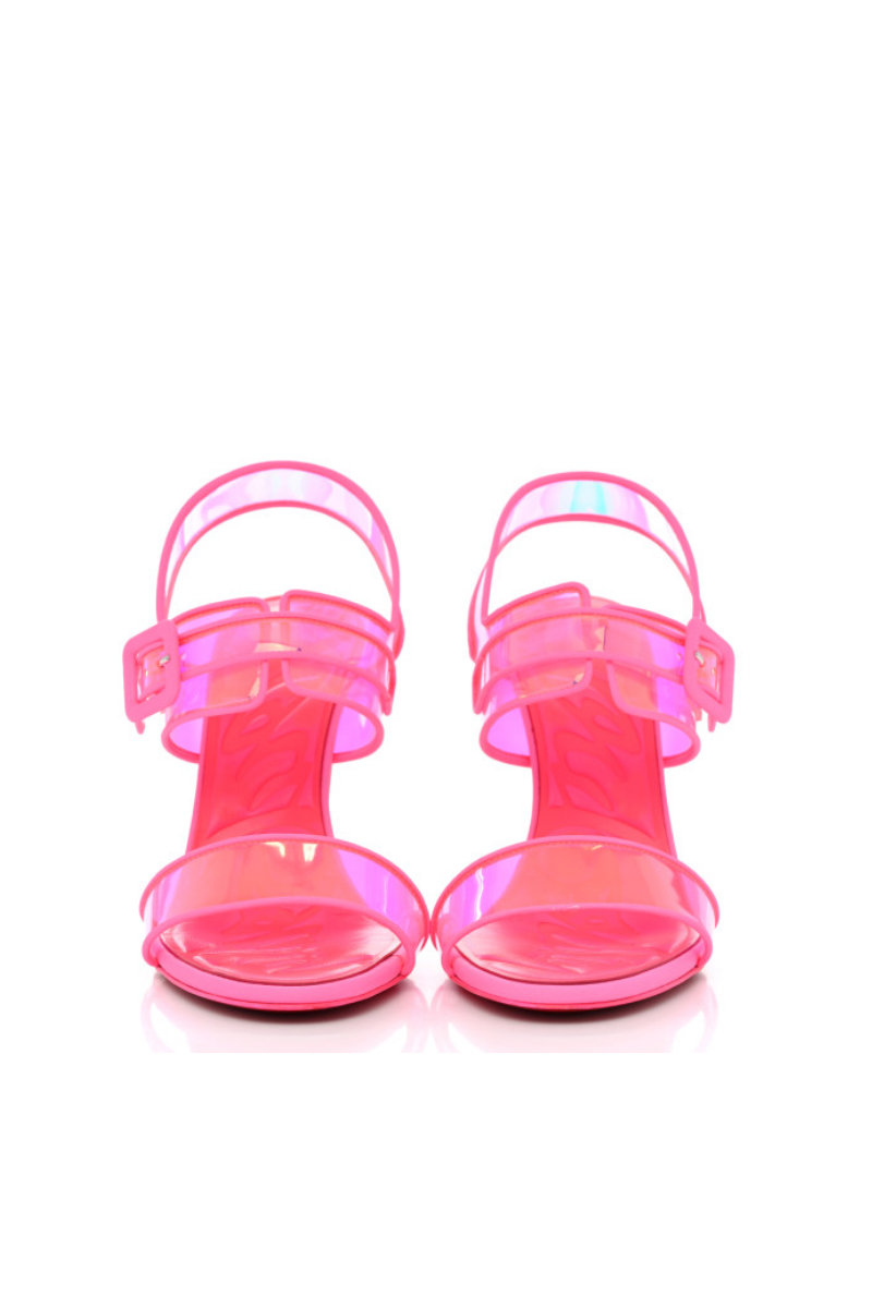 Christian Louboutin Pink Leather Spikaqueen Sandals