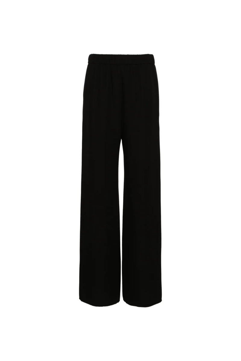 Valentino Garavani silk wide-leg pants in black