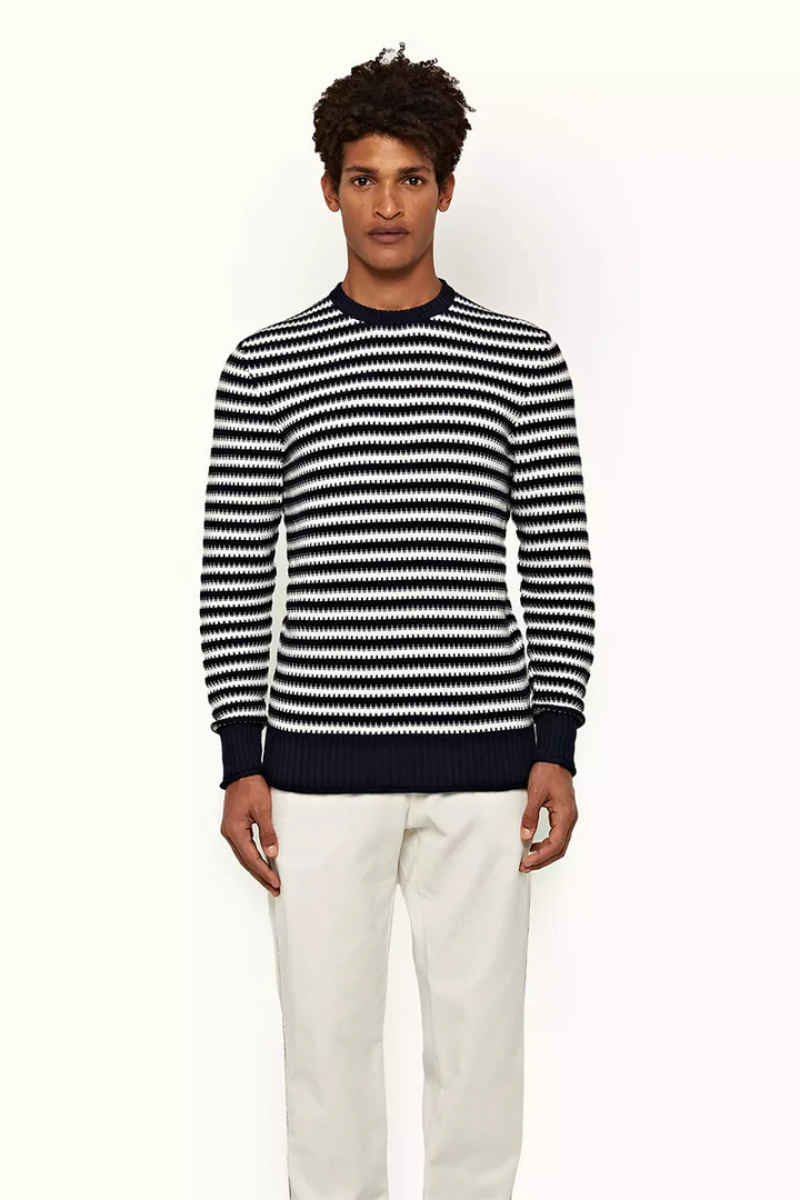 Orlebar Brown NED CLASSIC STRIPE-276054-NAVY/WHITE SAND