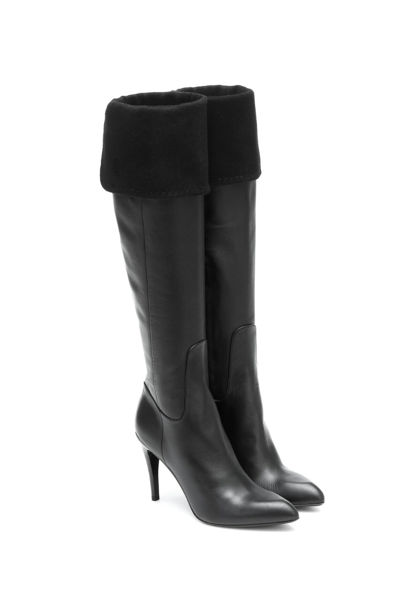 Max Mara Bonnet Knee-High Leather Boots
