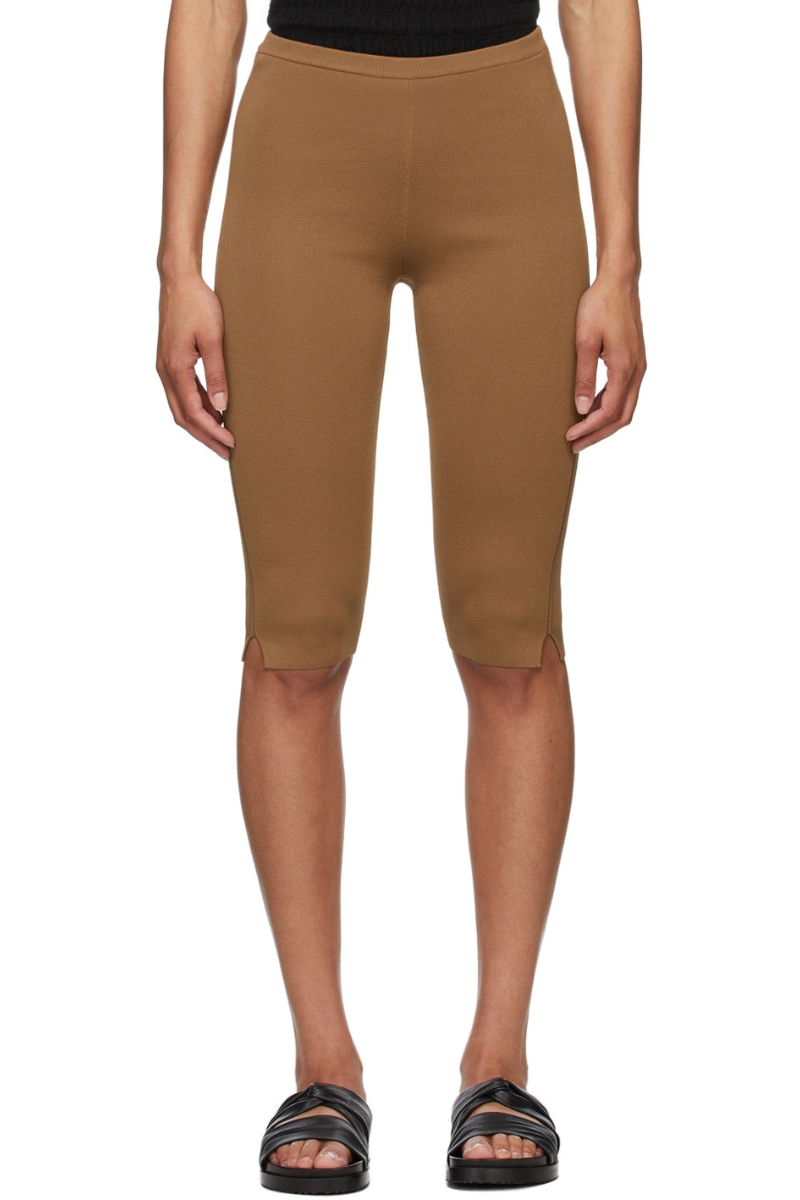 Toteme Tan Cropped Compact Leggings