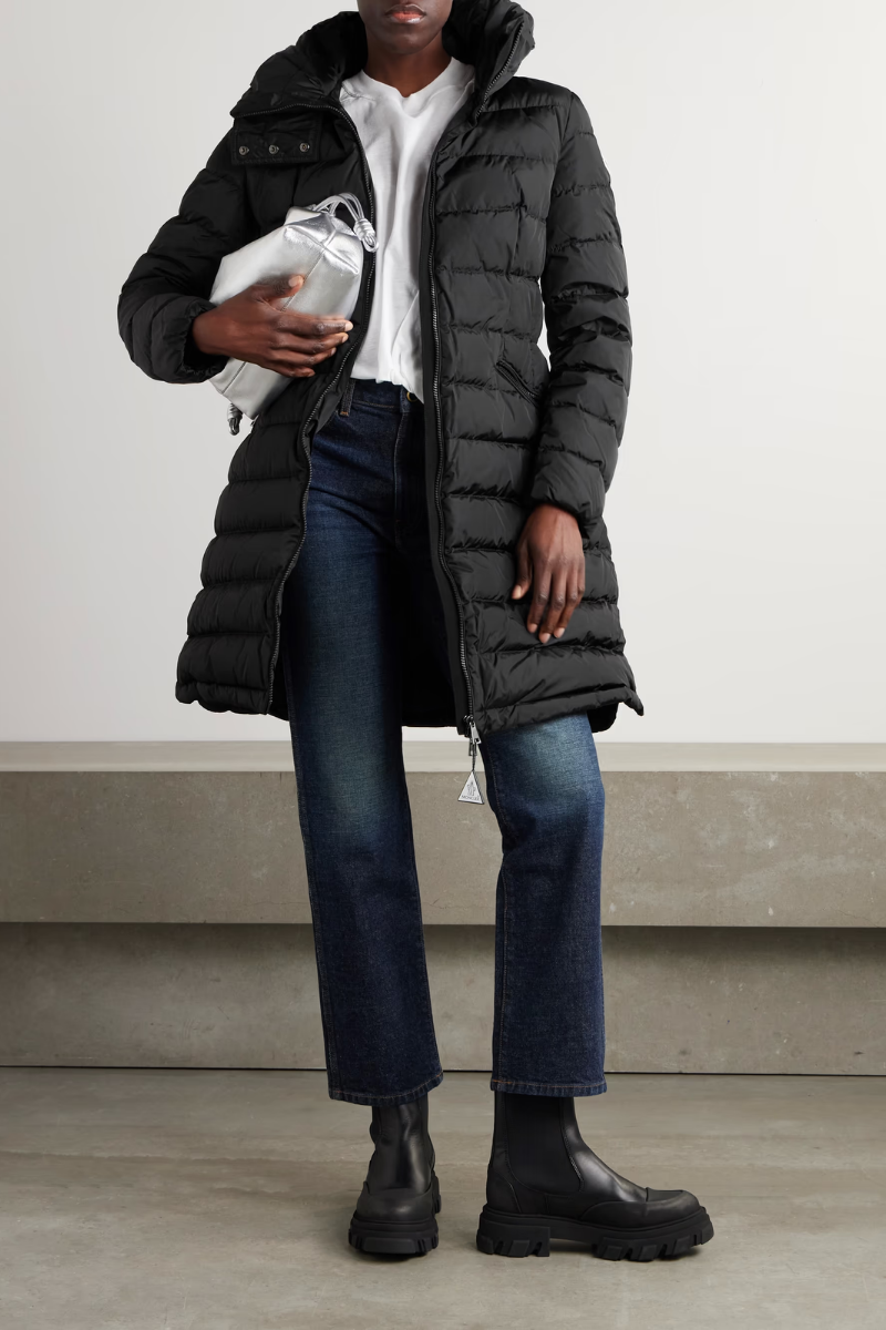 Moncler Women BETULONG GIUBBOTTO Hooded Quilted Long Down Coat