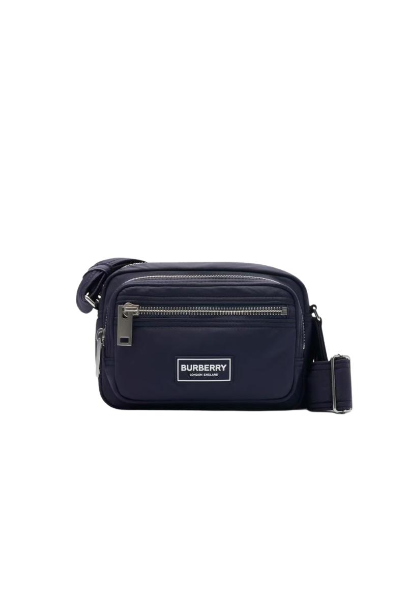 Burberry Nylon Crossbody Bag In Navy