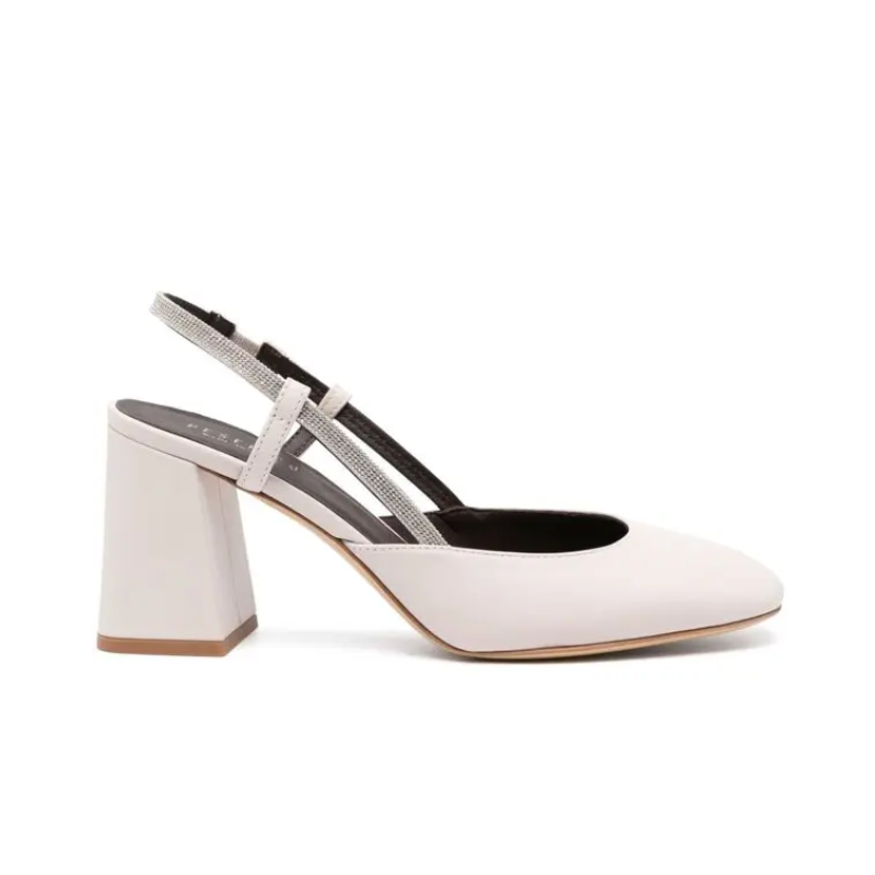 Peserico 85mm Rhinestone-Embellished Slingback Pumps