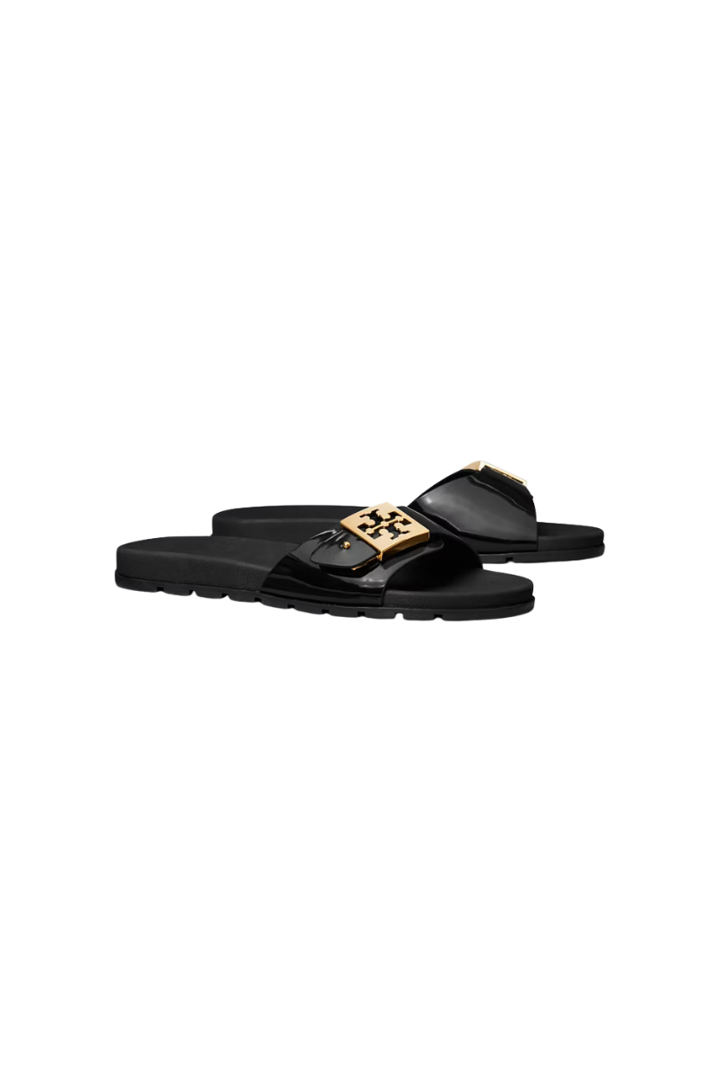 Tory Burch Buckle Slide Perfect Black / Gold / Perfect Black 157872-001