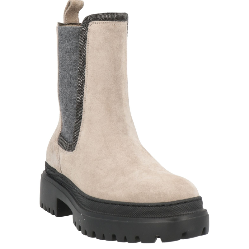 Brunello Cucinelli Khaki Women's Ankle Boot