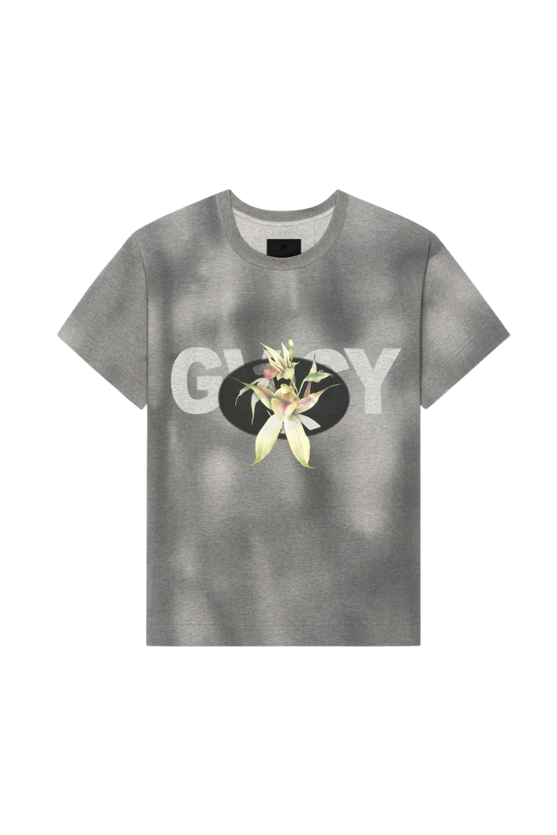 Givenchy Black GVCY Flower Print T-Shirt