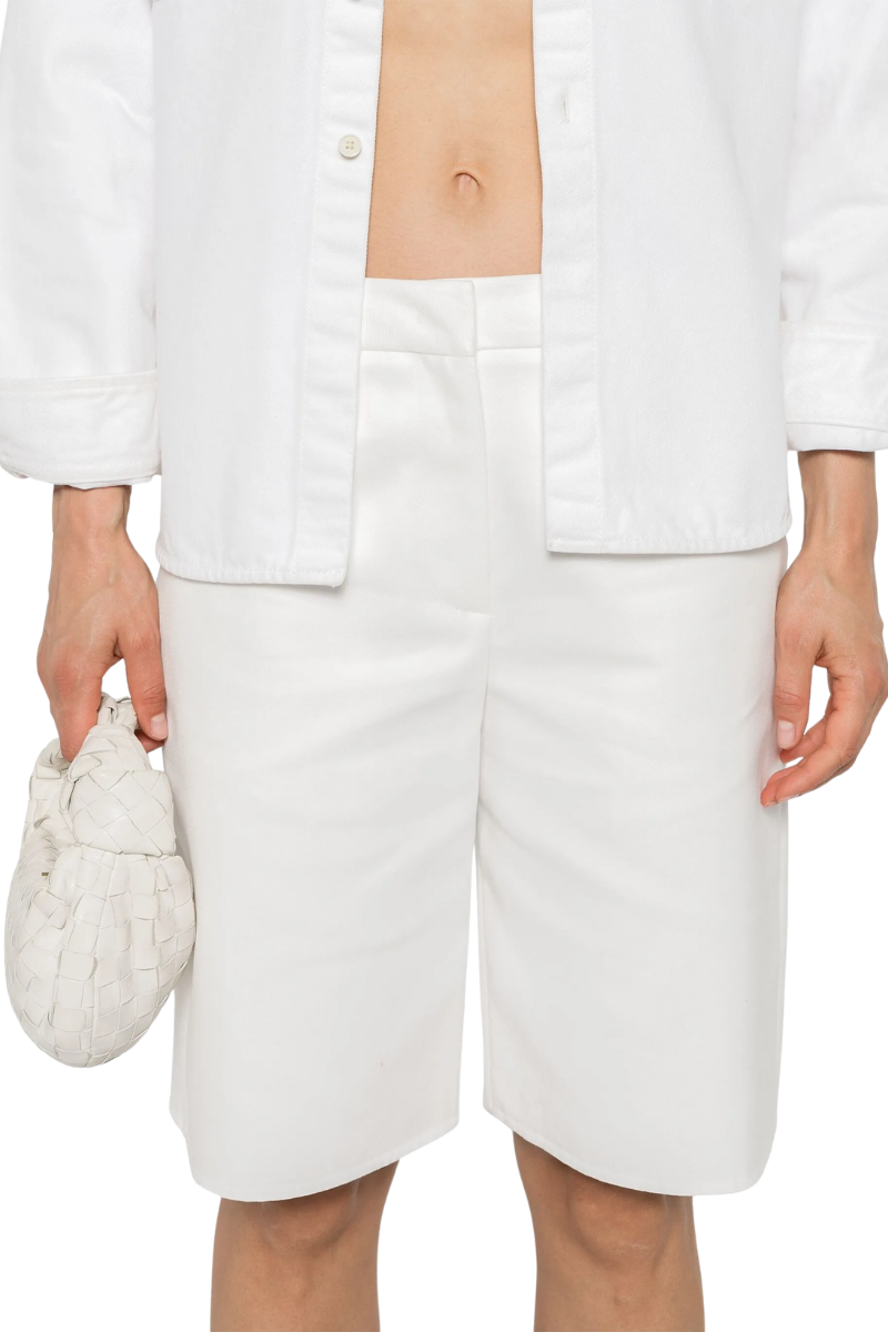 Valentino Twill Knee-Lenght Shorts Bianco 4B0RD0G575Y_0BO
