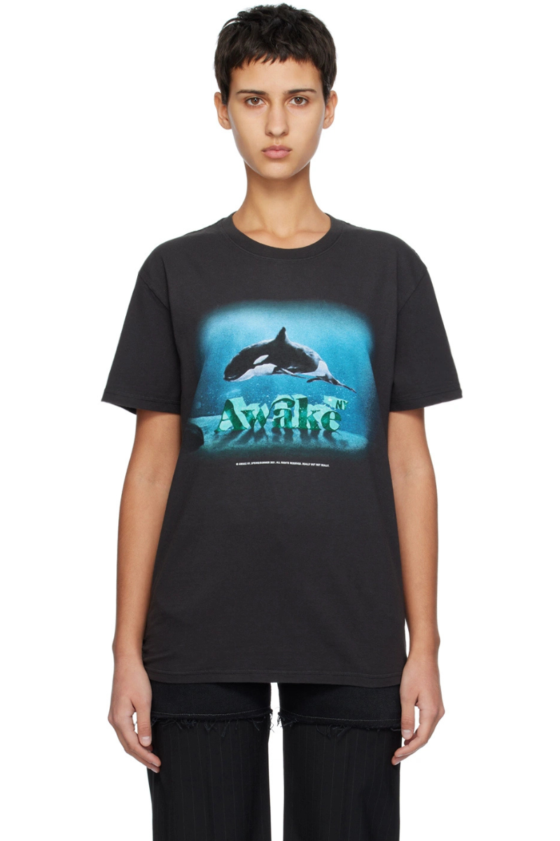 Awake NY Unisex Black Orca T-Shirt