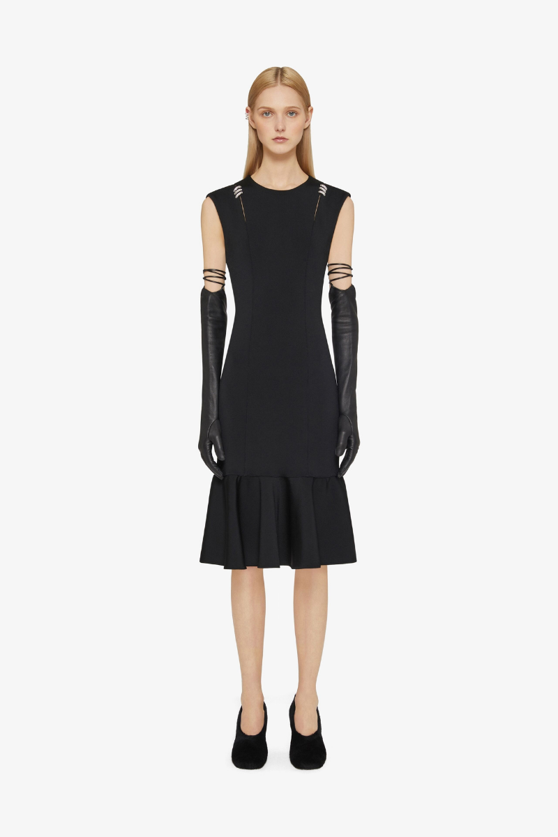 Givenchy Sleeveless Fit And Flare Dress_Black