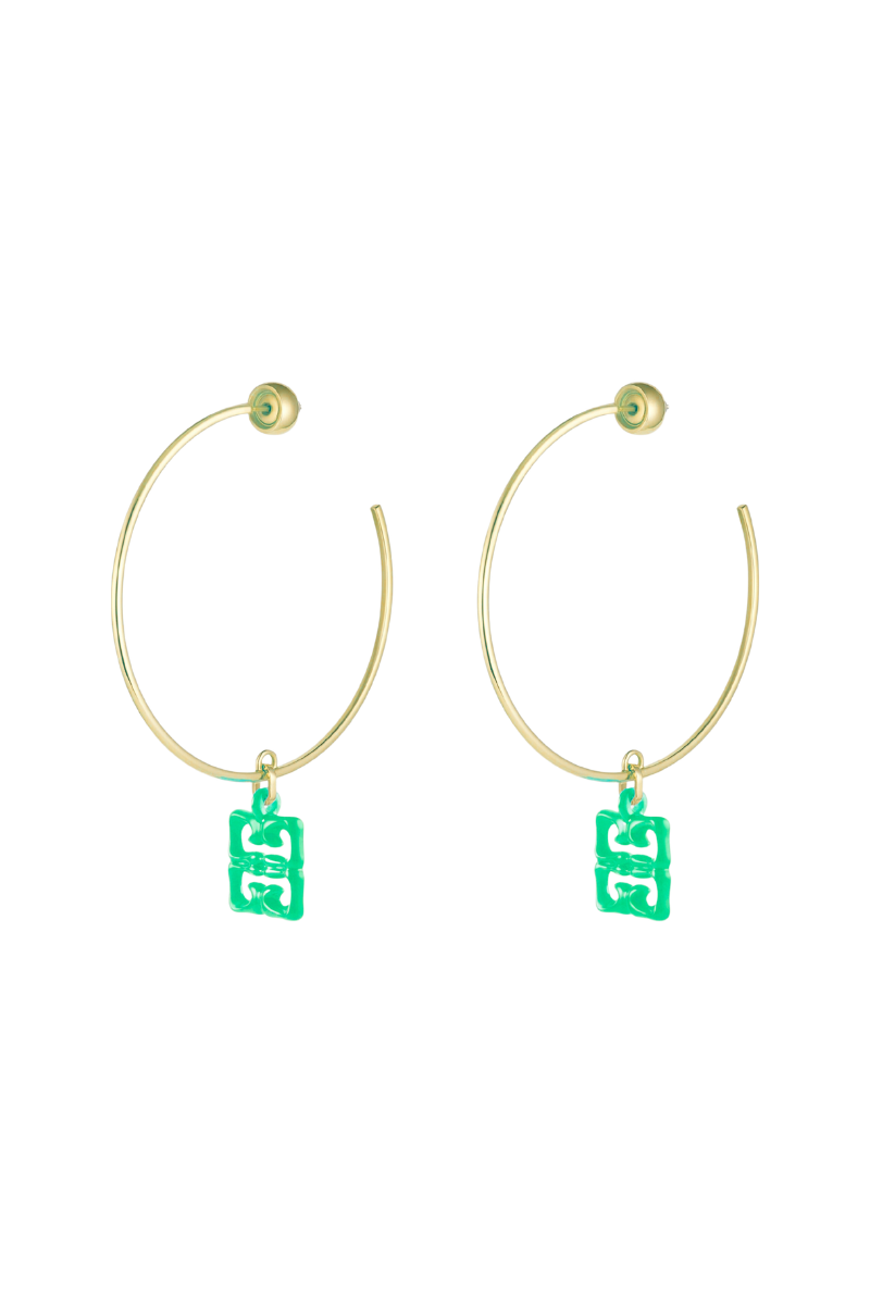Givenchy 4G LIQUID EARRINGS In Green