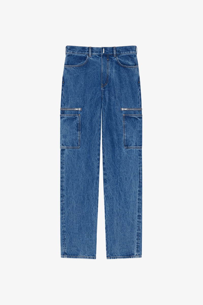 Givenchy Loose Fit Pant W/ Cargo Pocket And Zip_Indigo Blue