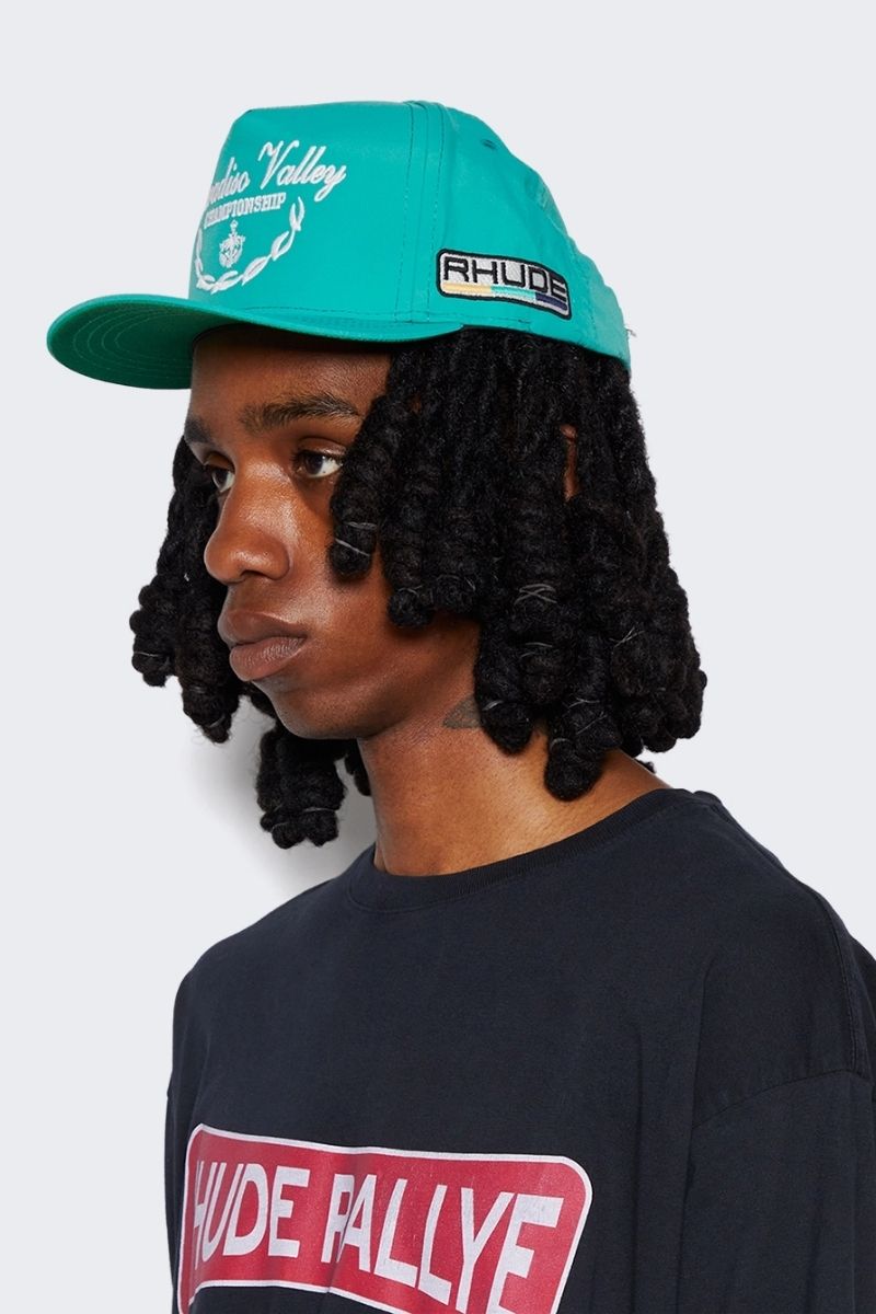 Rhude Valley Champs Hat Aqua Blue