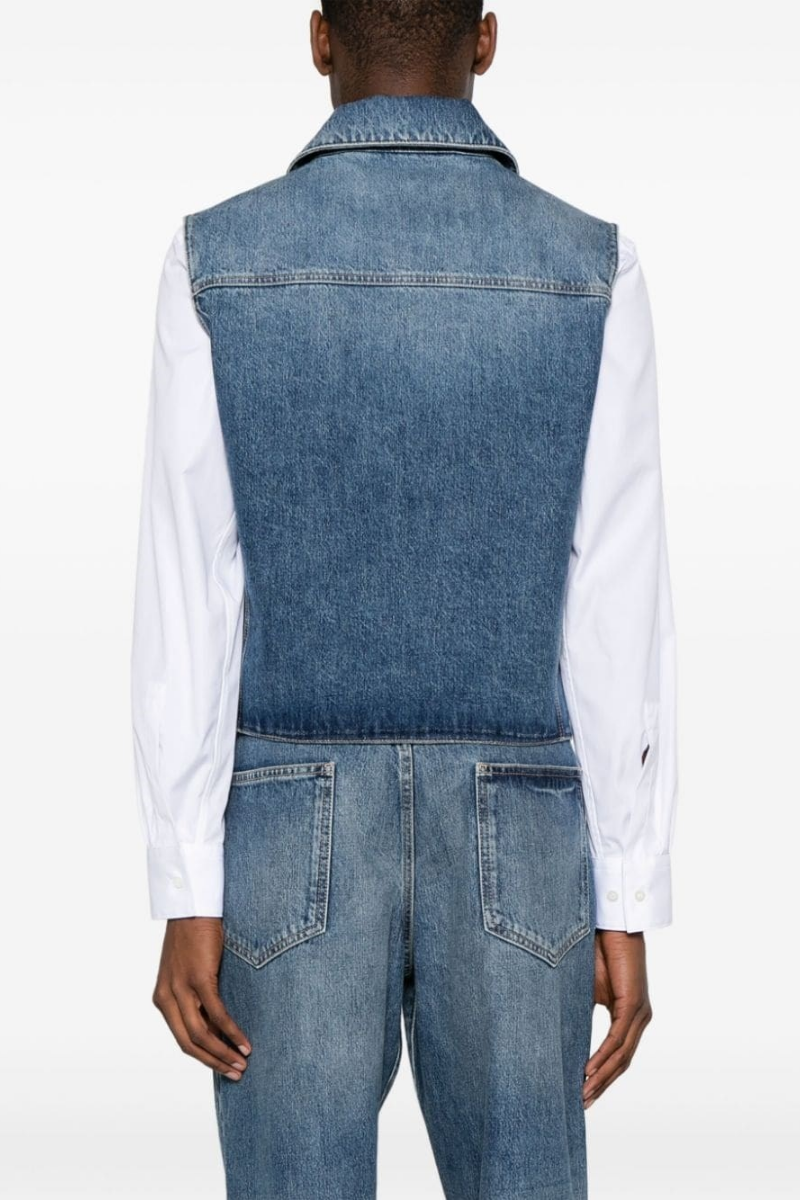 Givenchy Sleeveless Denim Vest_Medium Blue