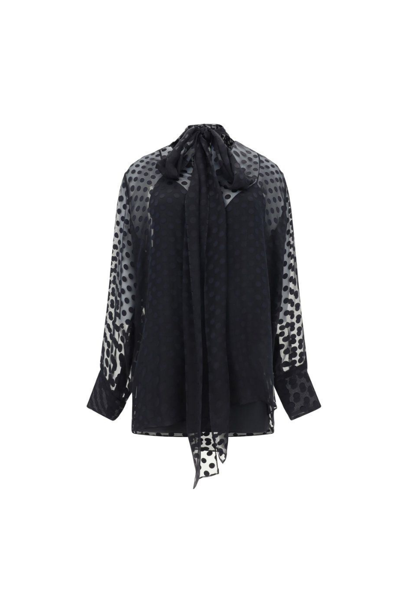 Givenchy Lavaliere Shirt-Black