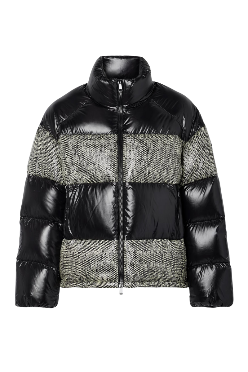 Moncler Women ERINE GIUBBOTTO Tweed & Shell Down Jacket