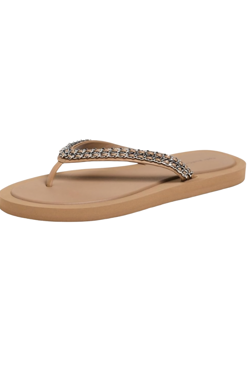 Tory Burch Kira Chain Flip?Flop Almond Flour 181739-238