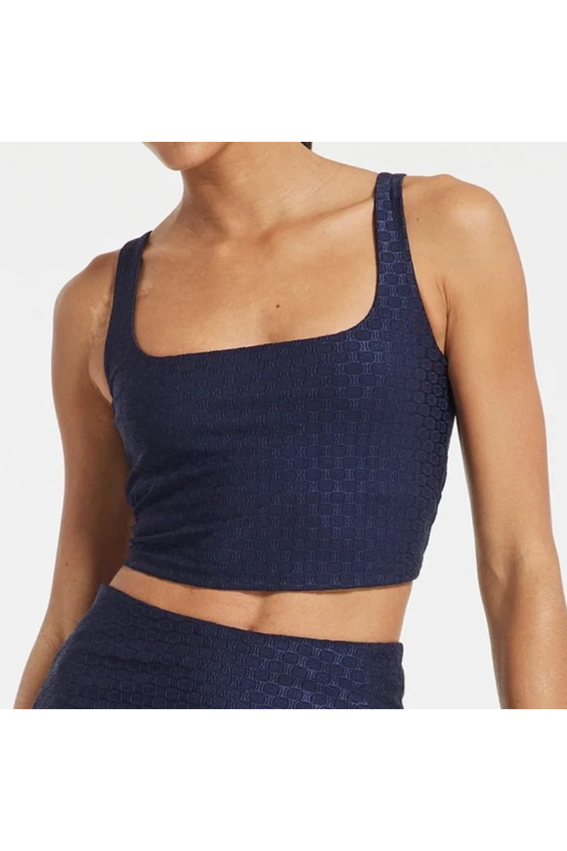 Bandier All Access Jacquard Bra Navy AA202242