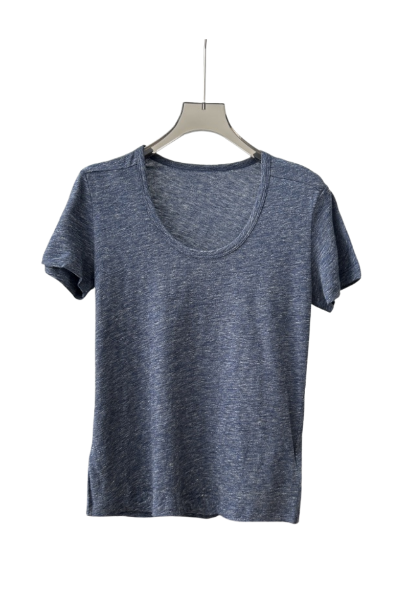 Max Simple Classic U neck Tee Denim Blue