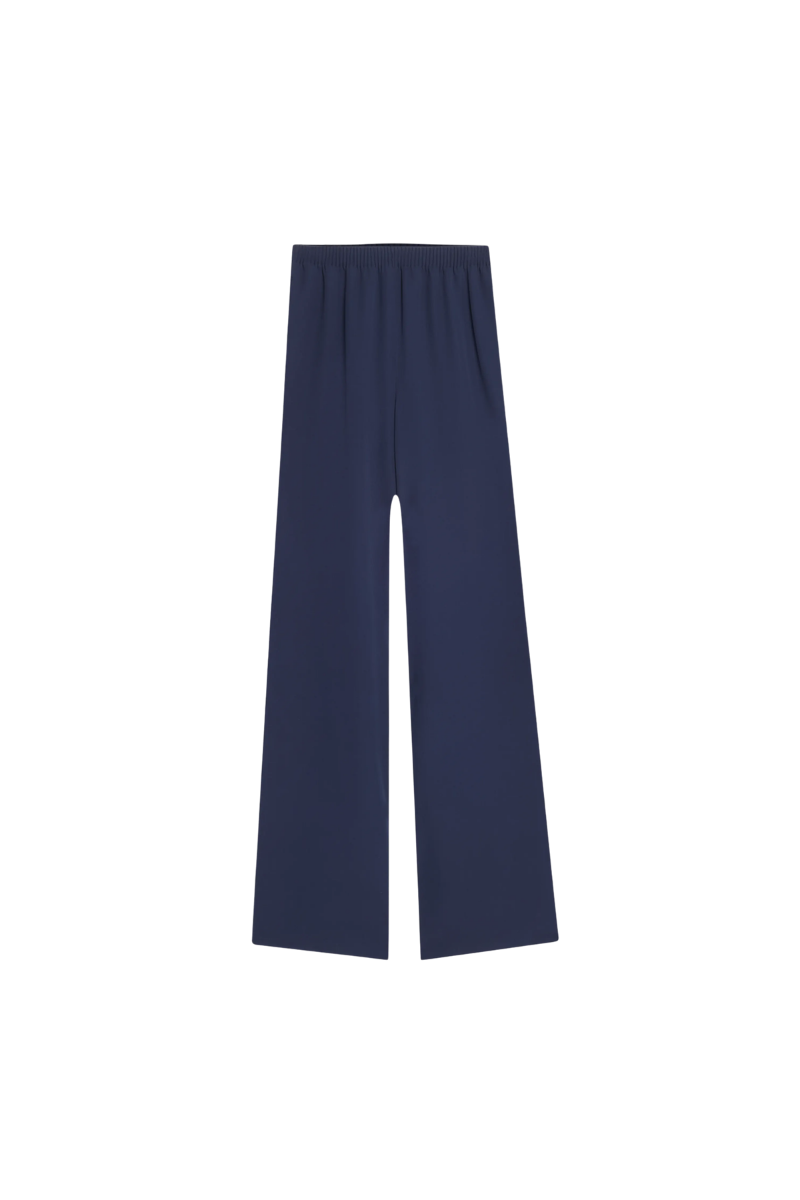 Valentino Garavani silk wide-leg pants in navy