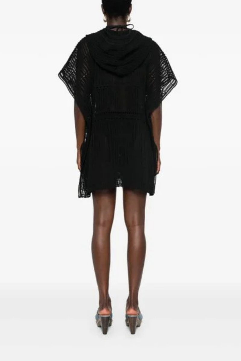 Givenchy Hooded Poncho-Black