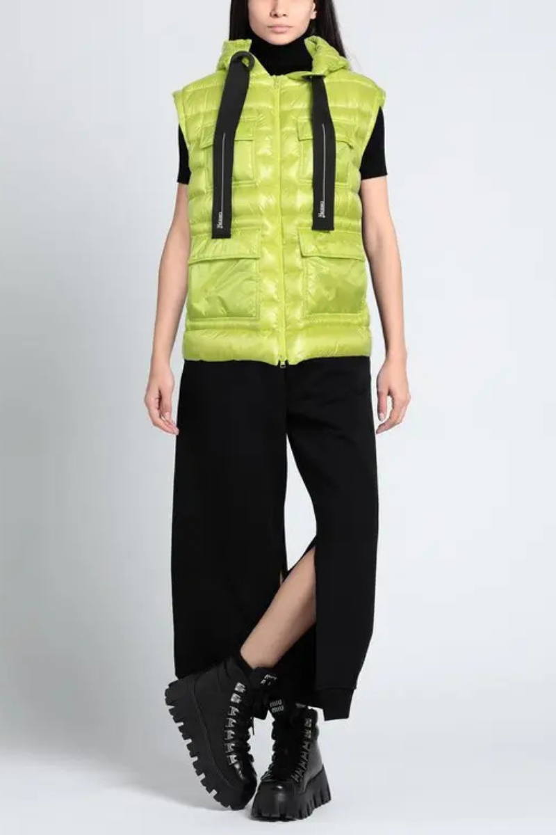 Herno Women Vest Pi001657D-12017 Giallo Fluo