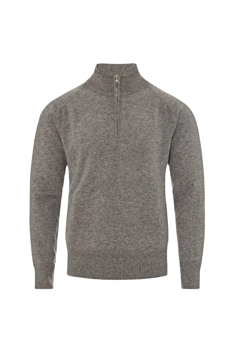 Orlebar Brown Lennard Cashmere Ob Stripe-277959-Light Grey Melange