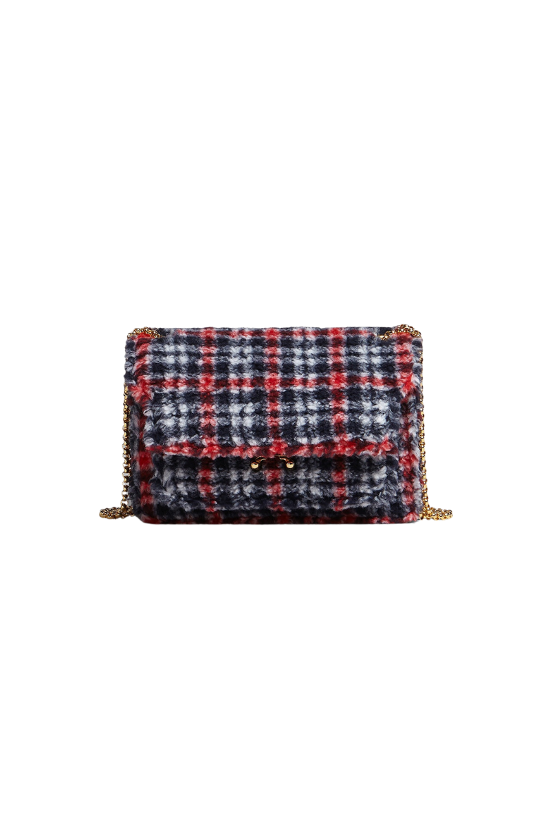Marni Trunk Soft Medium Bag in Check Fabric