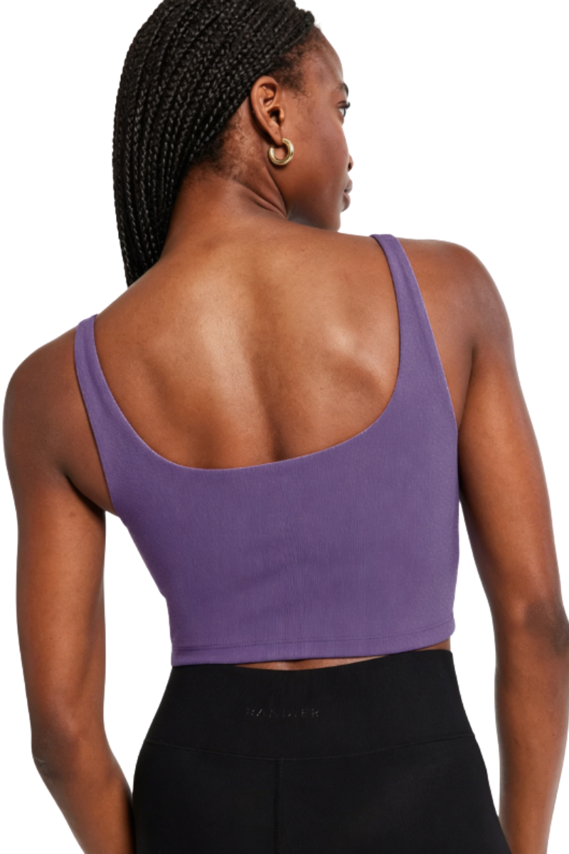 Bandier Rib Tempo Crop Bra Purple Velvet BND10195