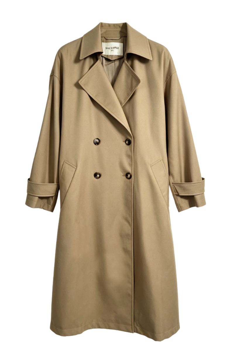 Max Simple Classic Wool Trench Khaki MSAL260612K