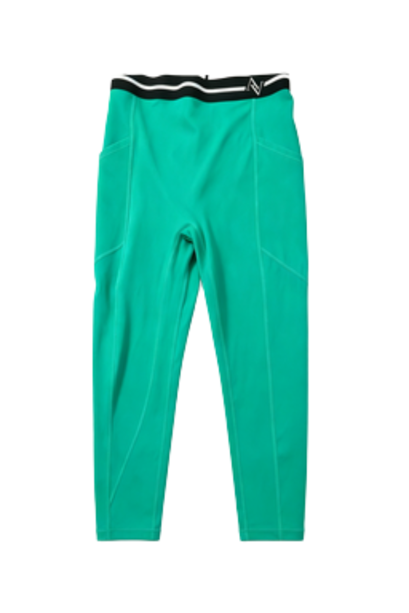 Bandier Logo Elastic Center Stage Pocket Legging Emerald AA202156