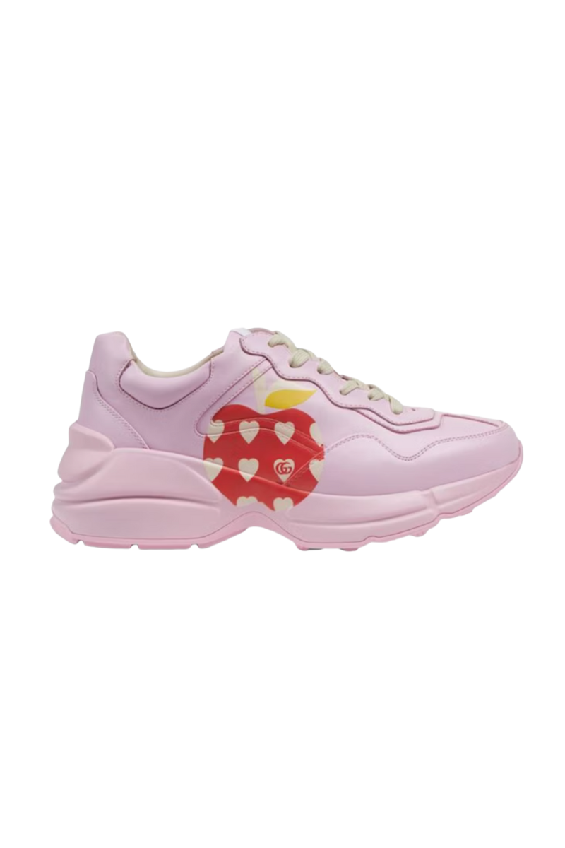 Gucci Women's Rhyton Apple Heart Pink Sneakers
