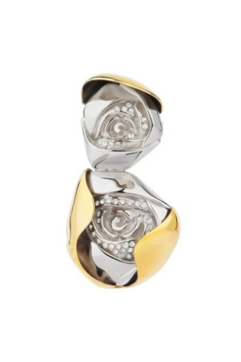 Givenchy Flower Double Golden Silvery Earring_Golden/Silvery
