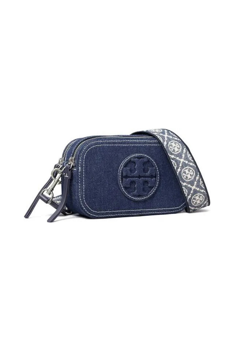 Tory Burch Miller Denim Mini Crossbody Bag Royal Navy 169246-403