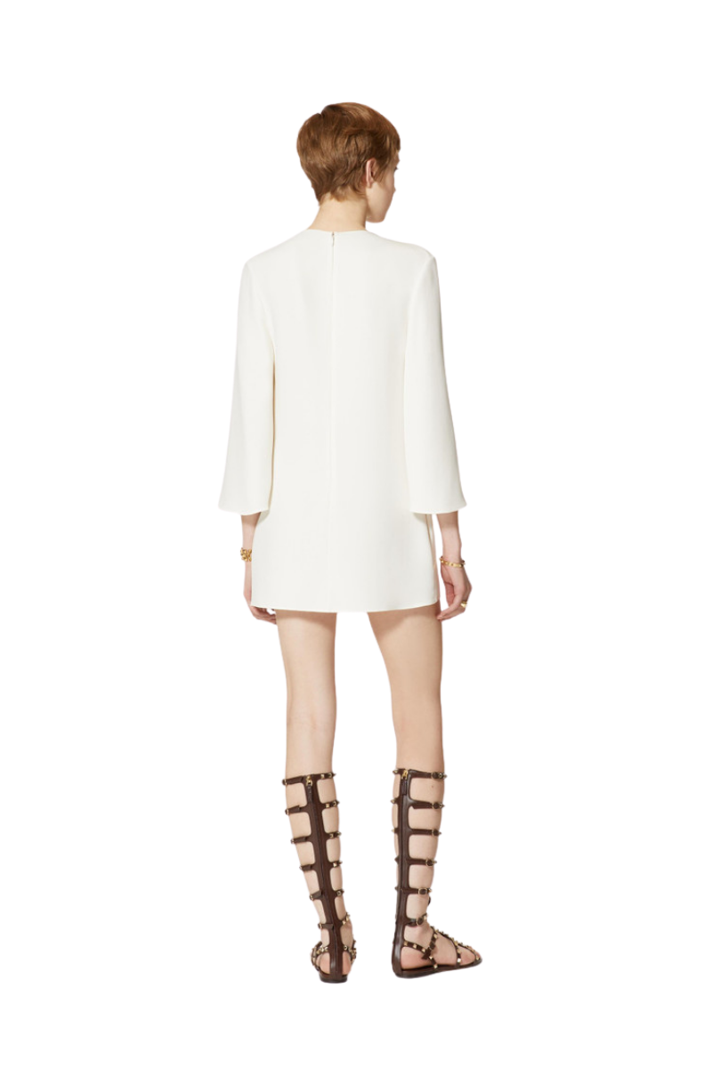 Valentino Vlogo Chain Cady Couture Kaftan Dress Avorio