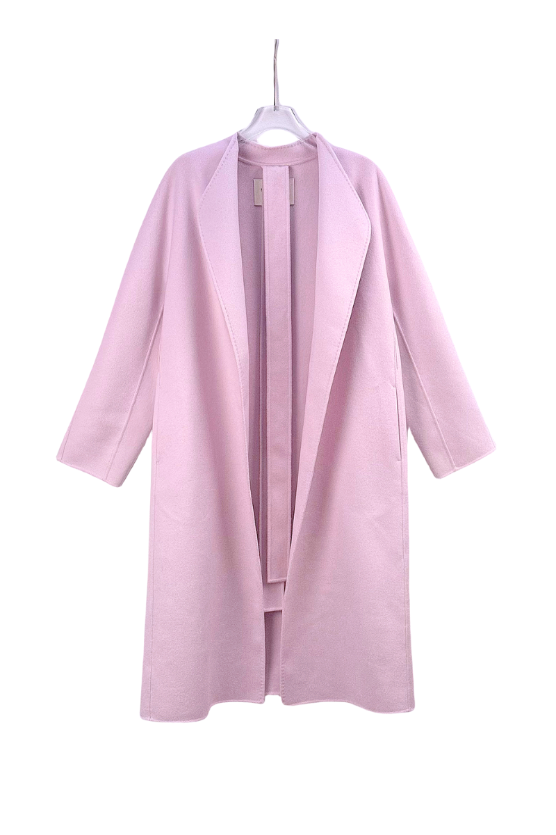 Max Simple 
Cashmere Long Coat-Lilac