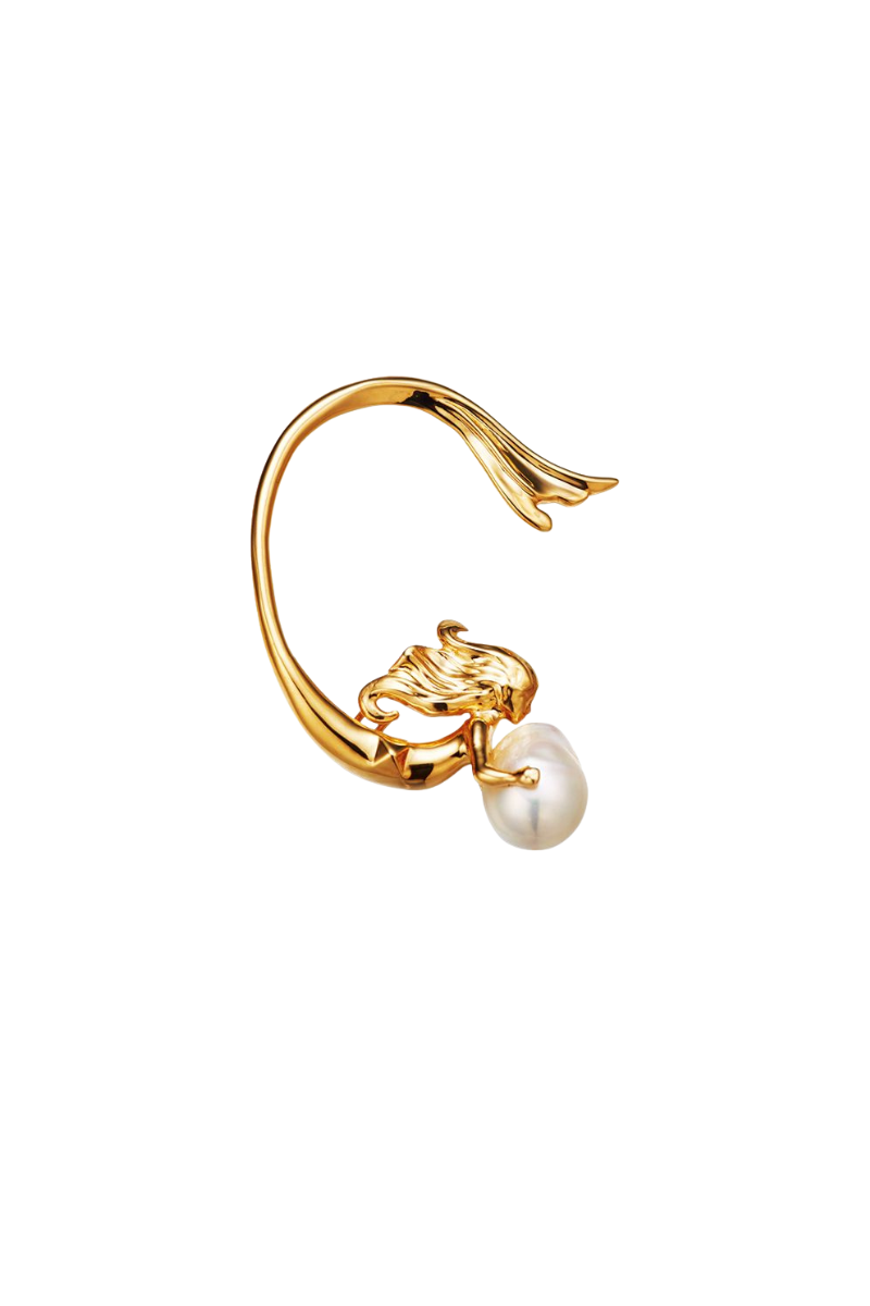 Valentino Garavani 
Mermaid Clip-On Earrings In Gold