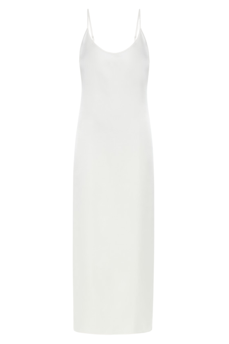 La Perla White Silk Long Slip