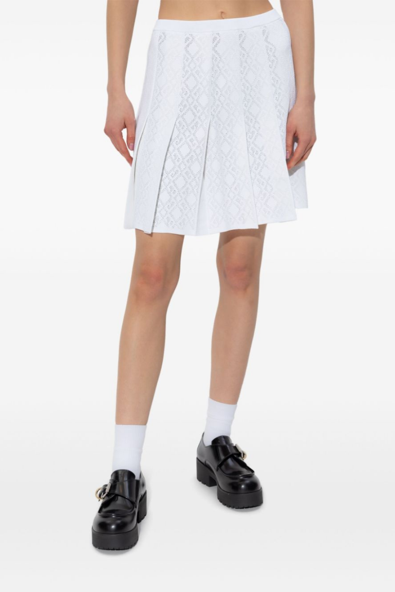 Givenchy Short Pleated Skirt-White