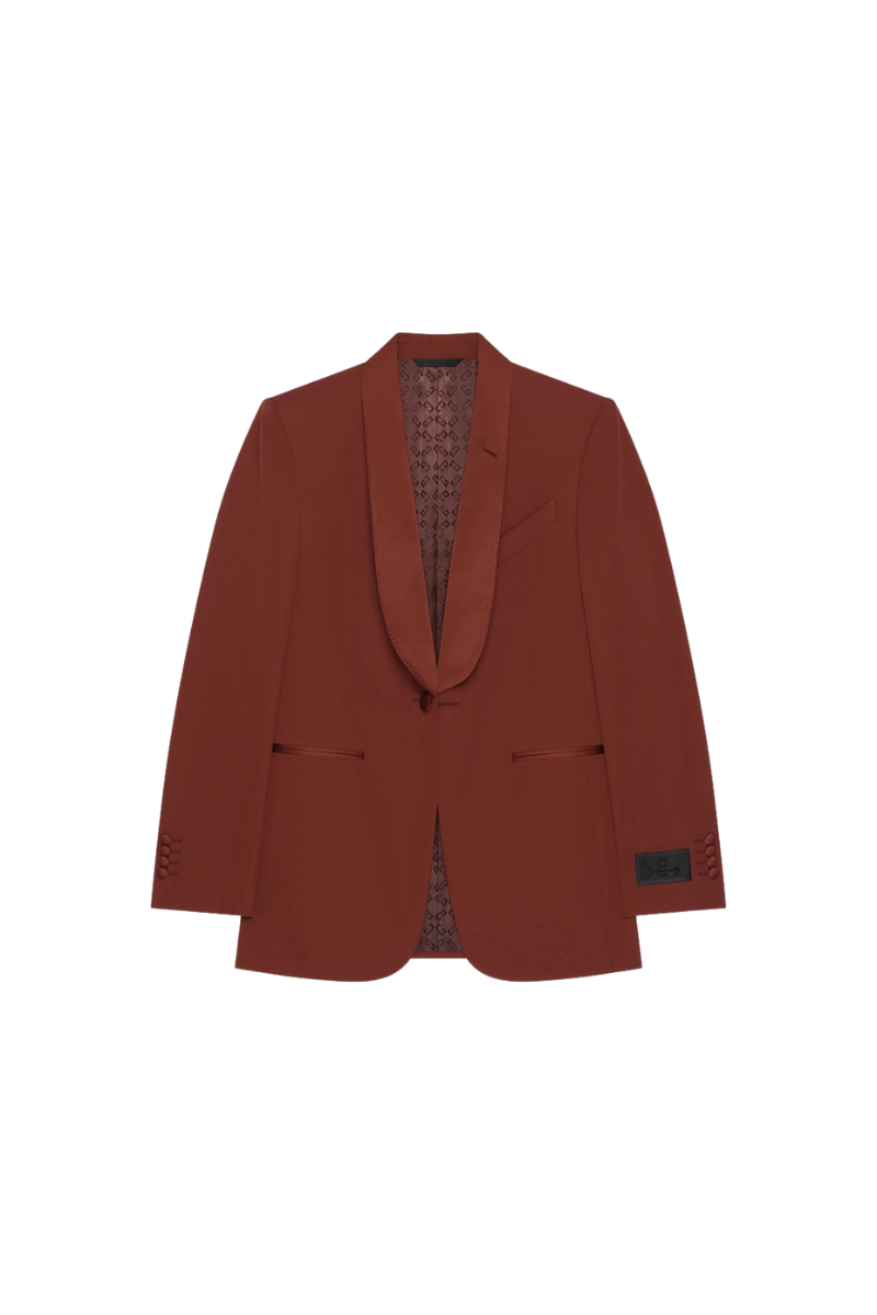 Givenchy Sb Shawl Jacket - Evening-Dark Rust