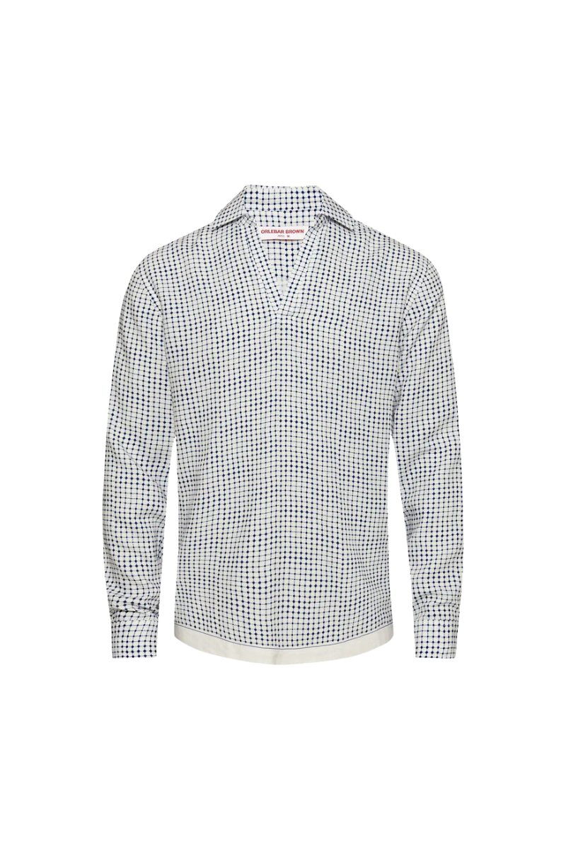 Orlebar Brown RIDLEY TIESCAPE LINEN-279669-WHITE SAND/AZUL BLUE