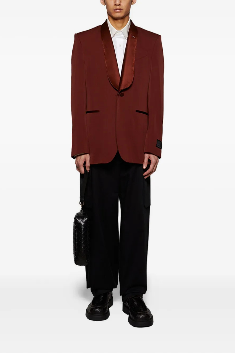 Givenchy Sb Shawl Jacket - Evening-Dark Rust