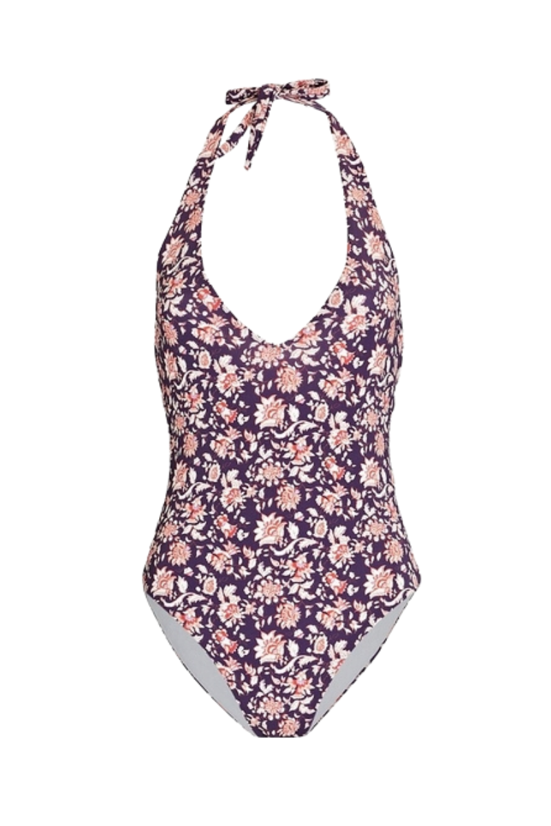 Veronica Beard Salis Printed Halte One-Piece Swimsuit