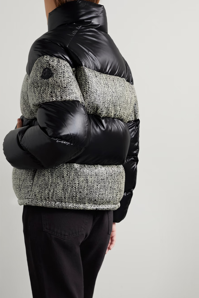 Moncler Women ERINE GIUBBOTTO Tweed & Shell Down Jacket