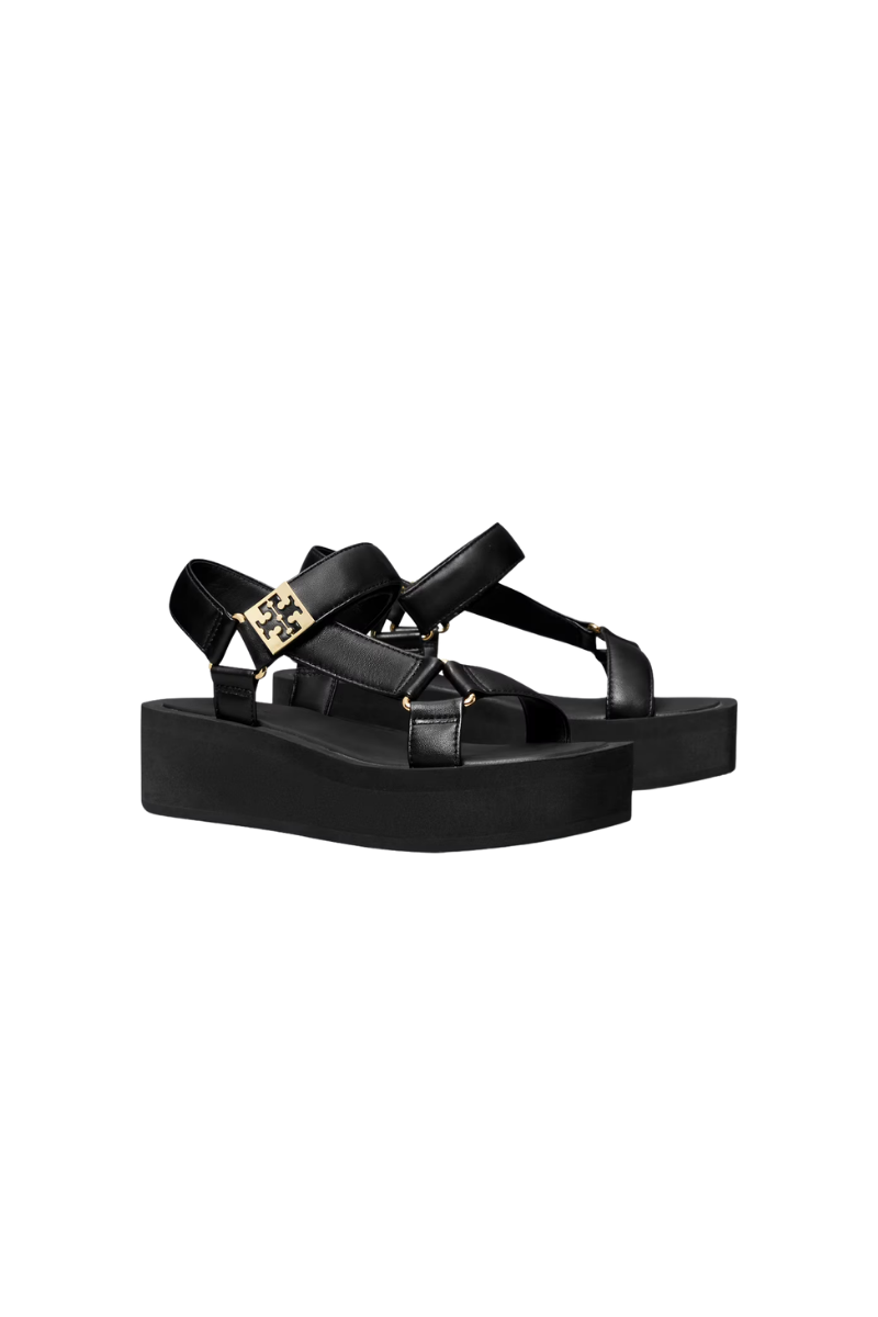 Tory Burch Mellow Platform Sandal Perfect Black / Gold / Perfect Black 166402-008