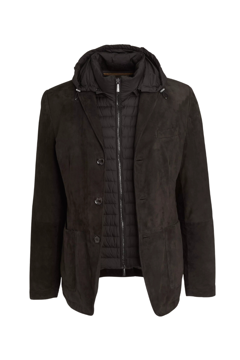 MooRER BELLOTTO-UR Hooded Jacket Fondente