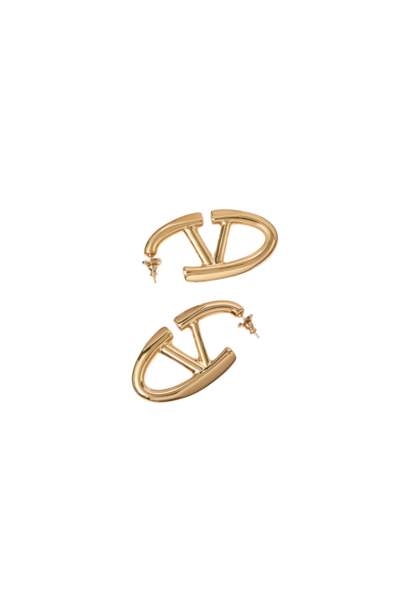 Valentino Garavani  Vlogo Bold Gold-Tone Earrings
